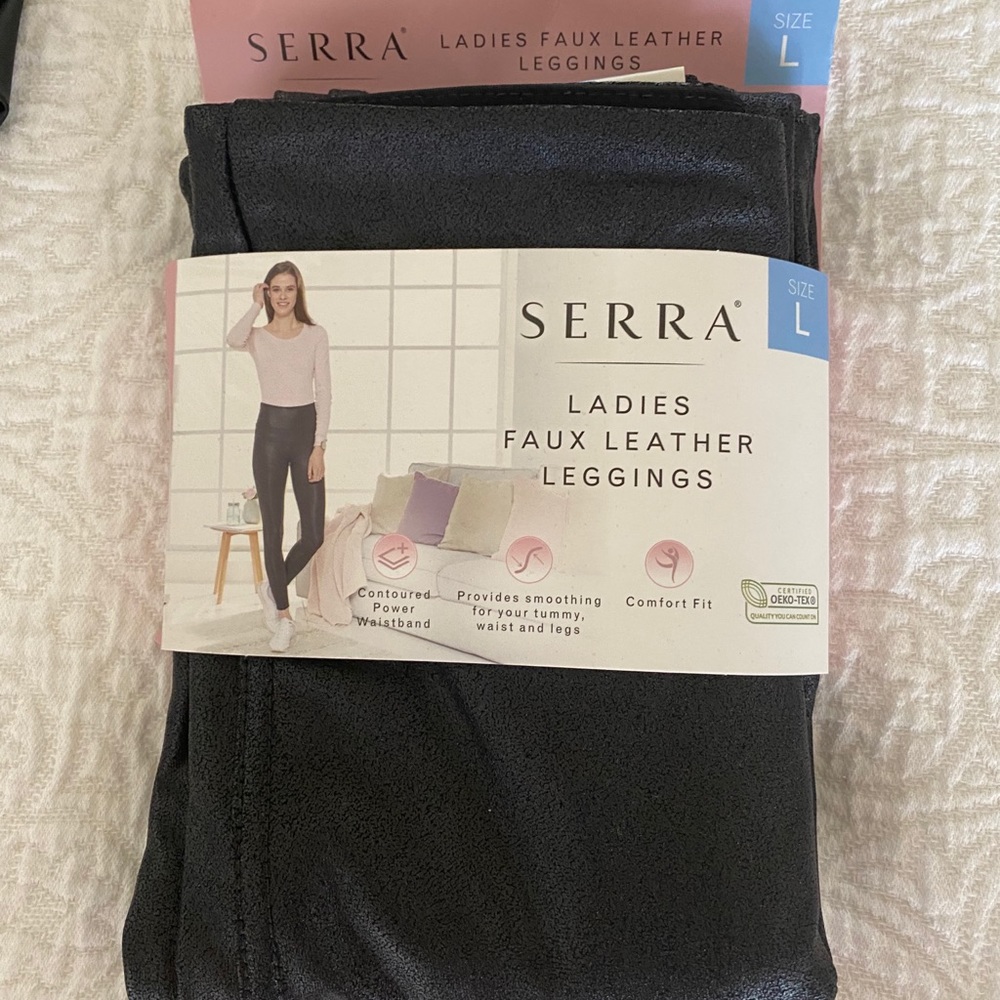Sierra ladies faux leather leggings